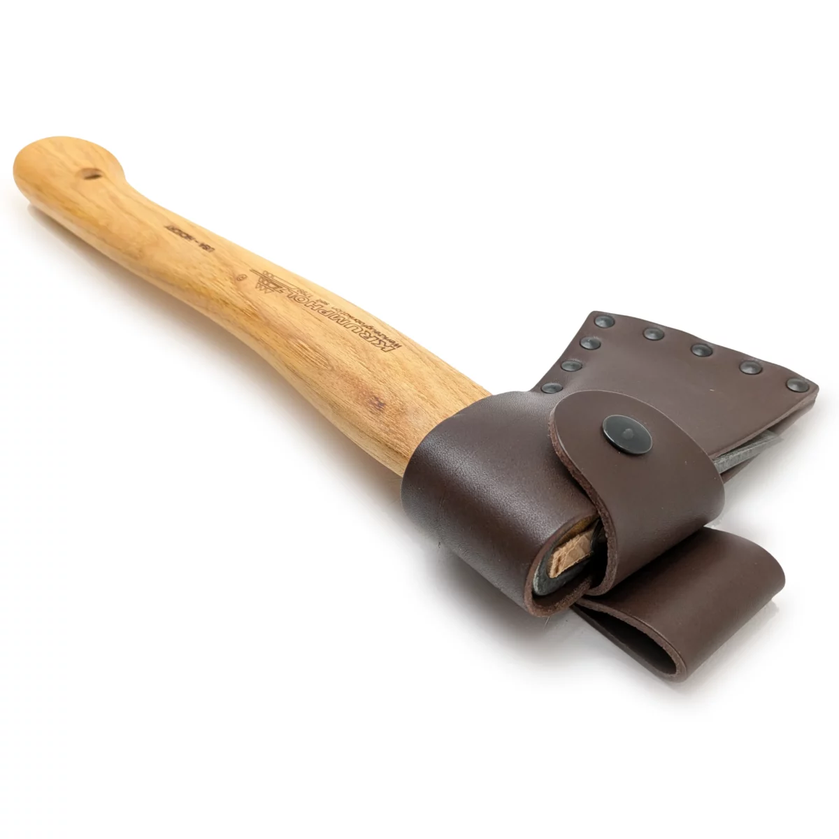 Hacha de caza hickory hebilla de cuero