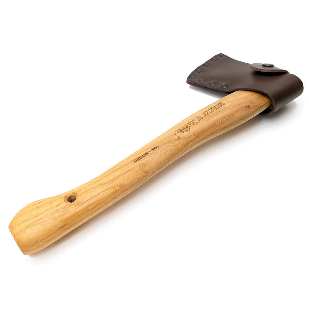 Hacha de caza hickory hebilla de cuero