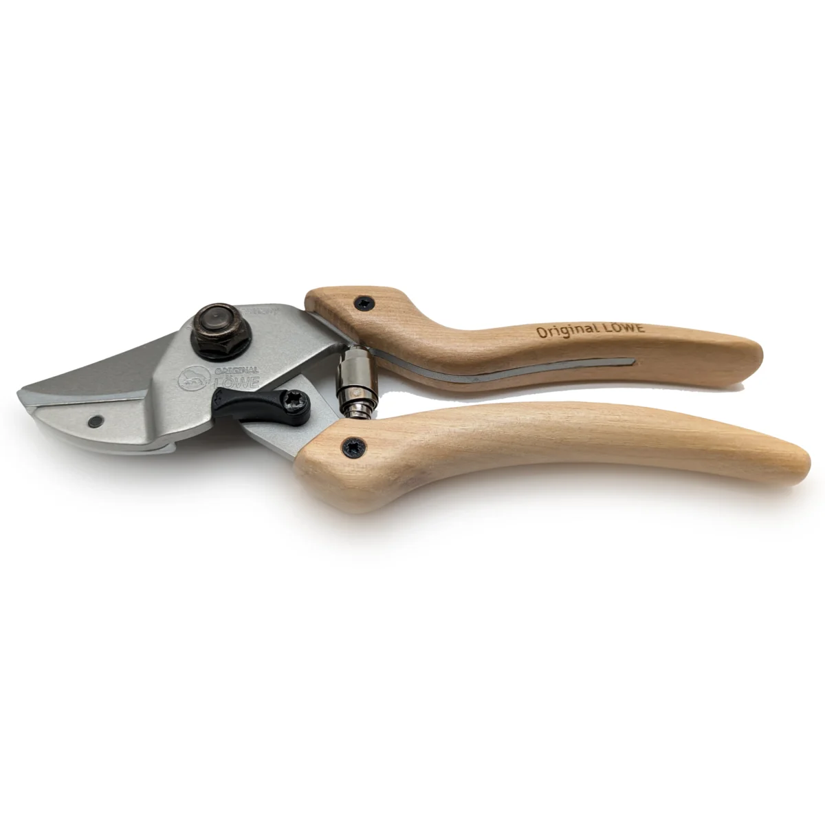 Tijeras de jardinería Mango de madera Nogal curvado hacia dentro